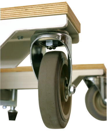 Kitchen cabinet installation lift casters